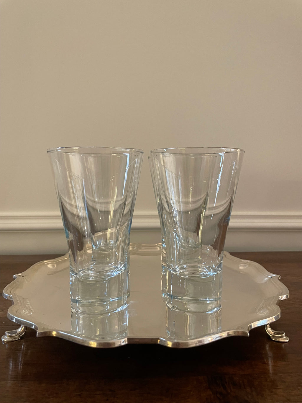 Vintage Heavy-Bottom Stemless Martini & Cocktail Glasses, Set of 4