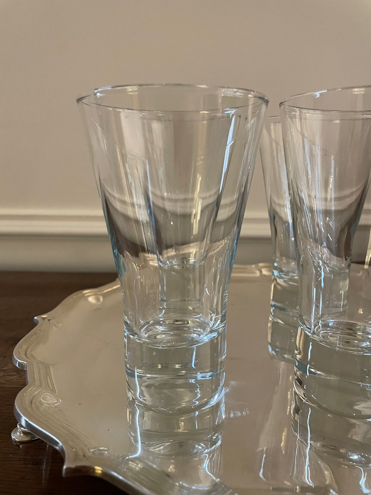 Vintage Heavy-Bottom Stemless Martini & Cocktail Glasses, Set of 4