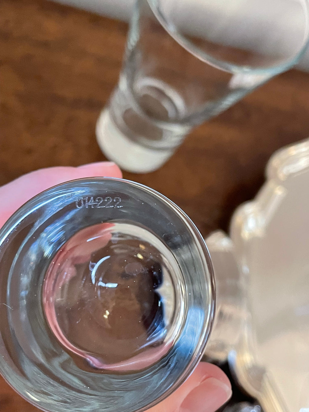 Vintage Heavy-Bottom Stemless Martini & Cocktail Glasses, Set of 4