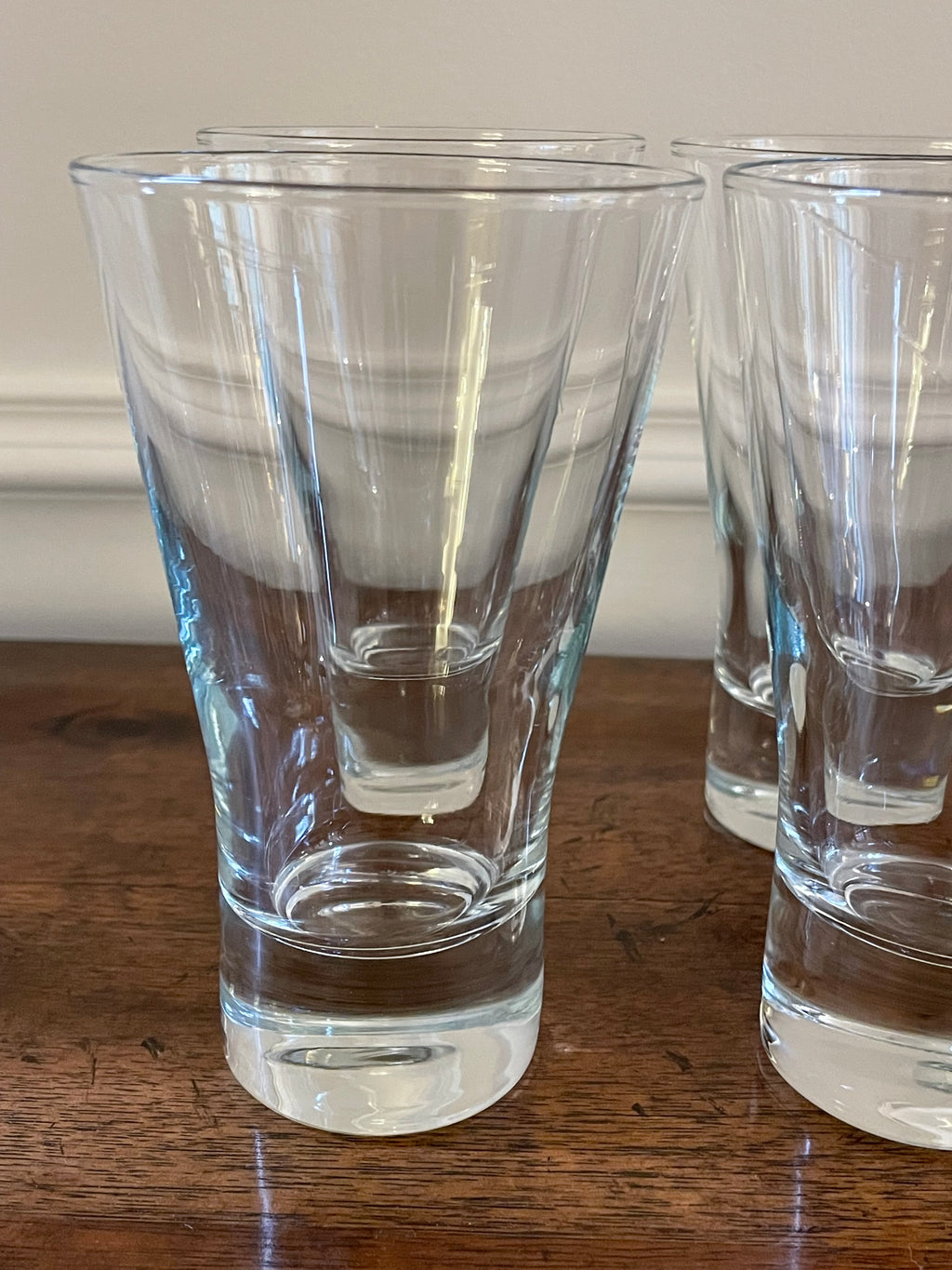 Vintage Heavy-Bottom Stemless Martini & Cocktail Glasses, Set of 4