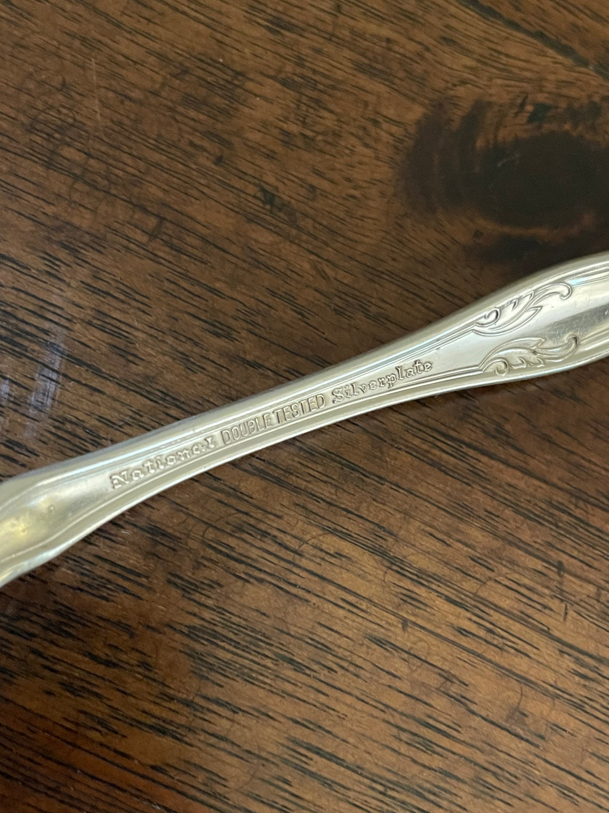 Vintage National Silver Co. “Queen Elizabeth” Silverplate Teaspoons, Set of 6, c. 1930s–1940s