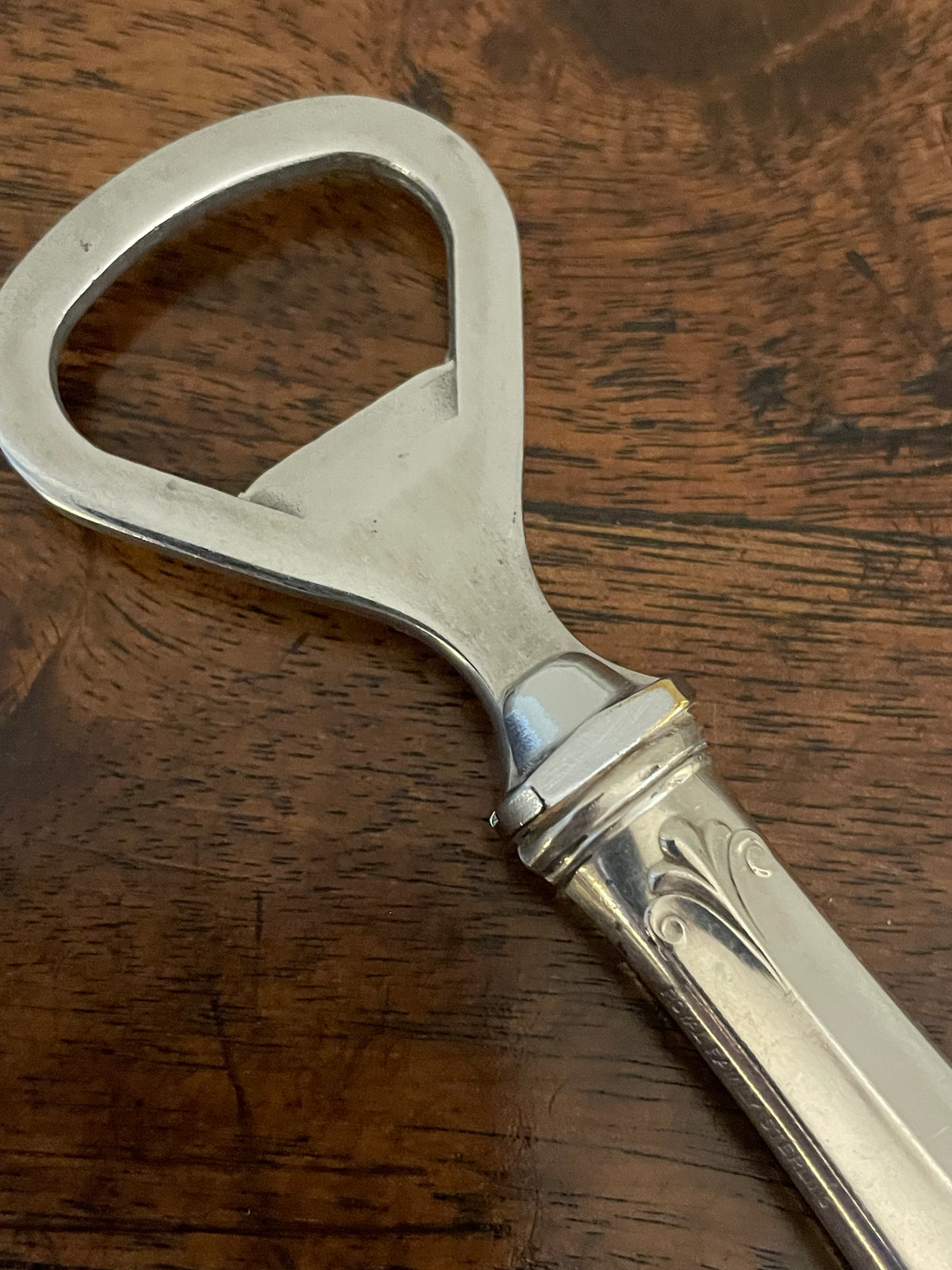 Vintage English Sterling Silver Bottle Opener by Royal Family, Fleur-de-Lis Handle