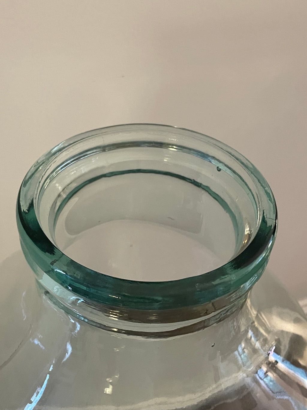 Oversized Vintage European Aqua Glass Beverage Dispenser – Approx. 8 Gallons