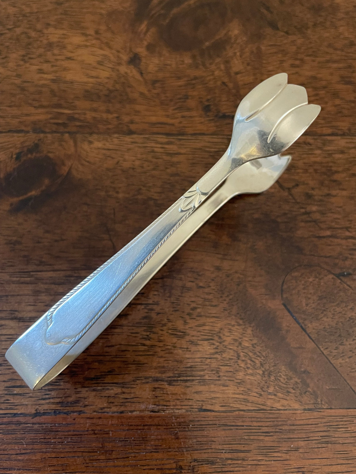 Antique American Holmes & Edwards Century Silverplate Cocktail Tongs