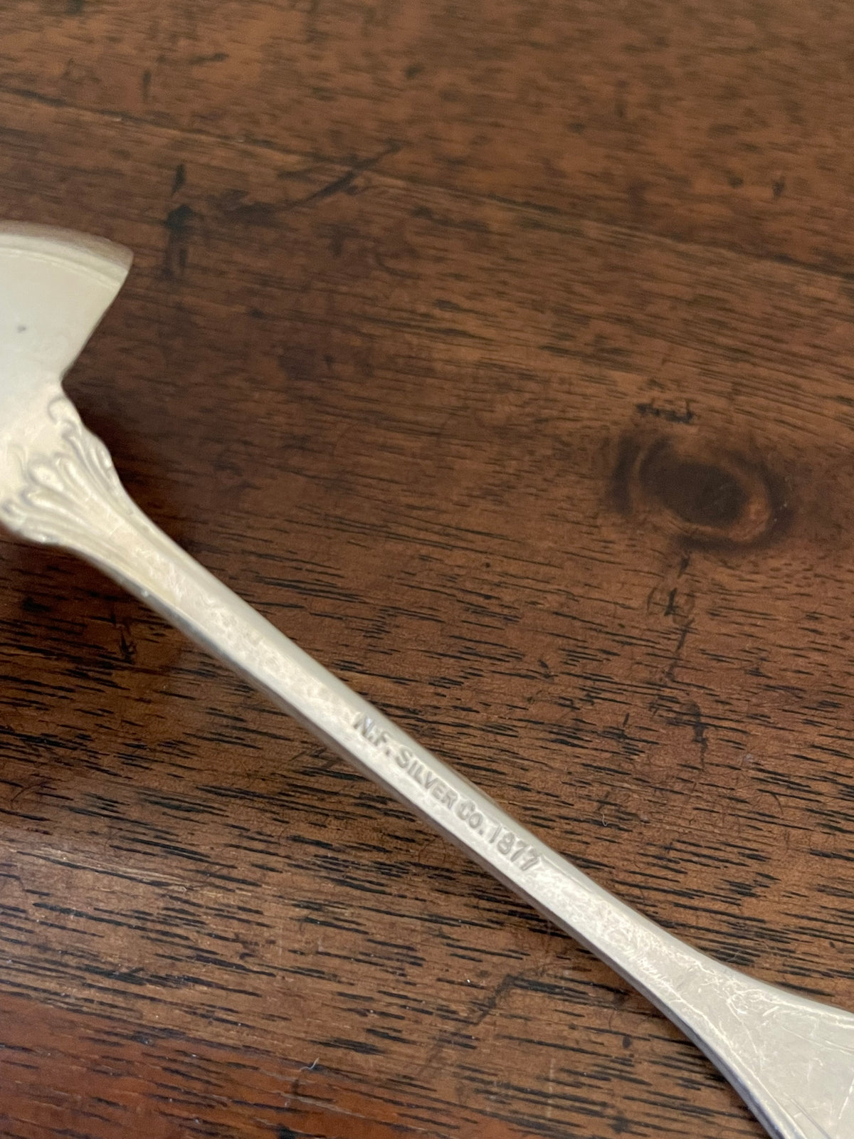 Petite ladle for sauce, silverplate, NF Silver Co.