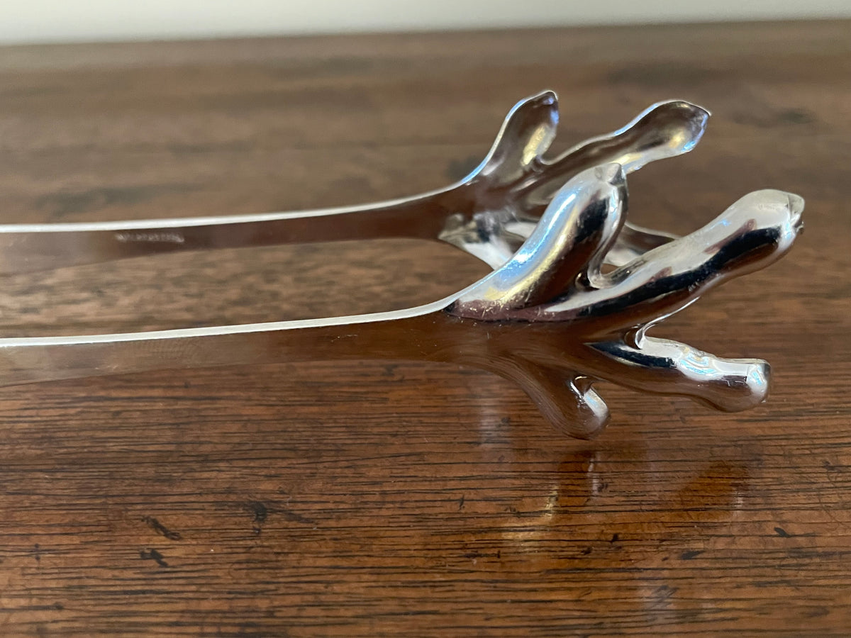 Vintage Reed & Barton Silverplate Claw Ice Tongs