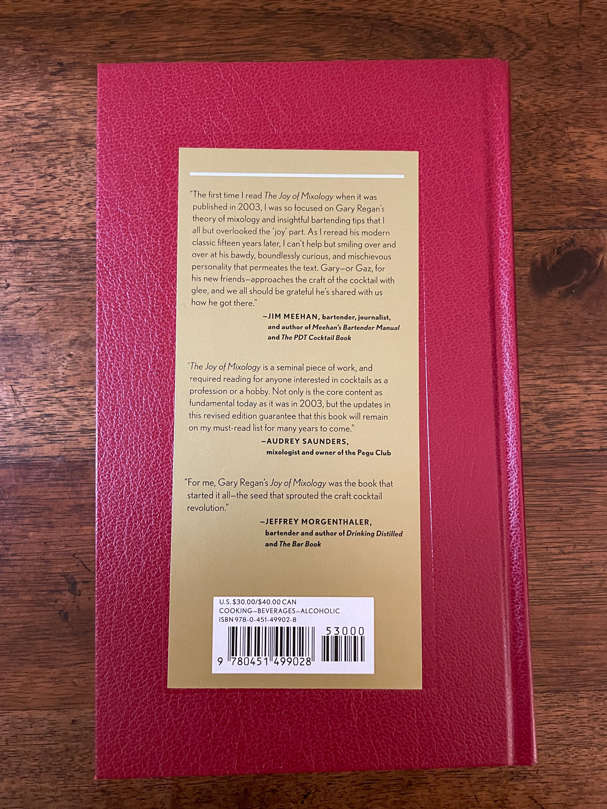 The Joy of Mixology by Gary Regan – Revised & Updated Hardcover Edition