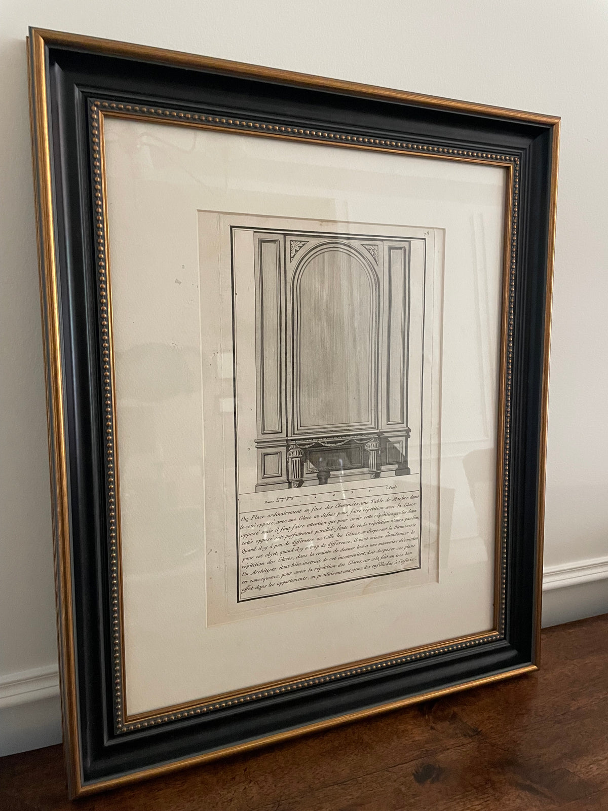 1727 French Architectural Engraving, Jean Mariette, Matted and Framed